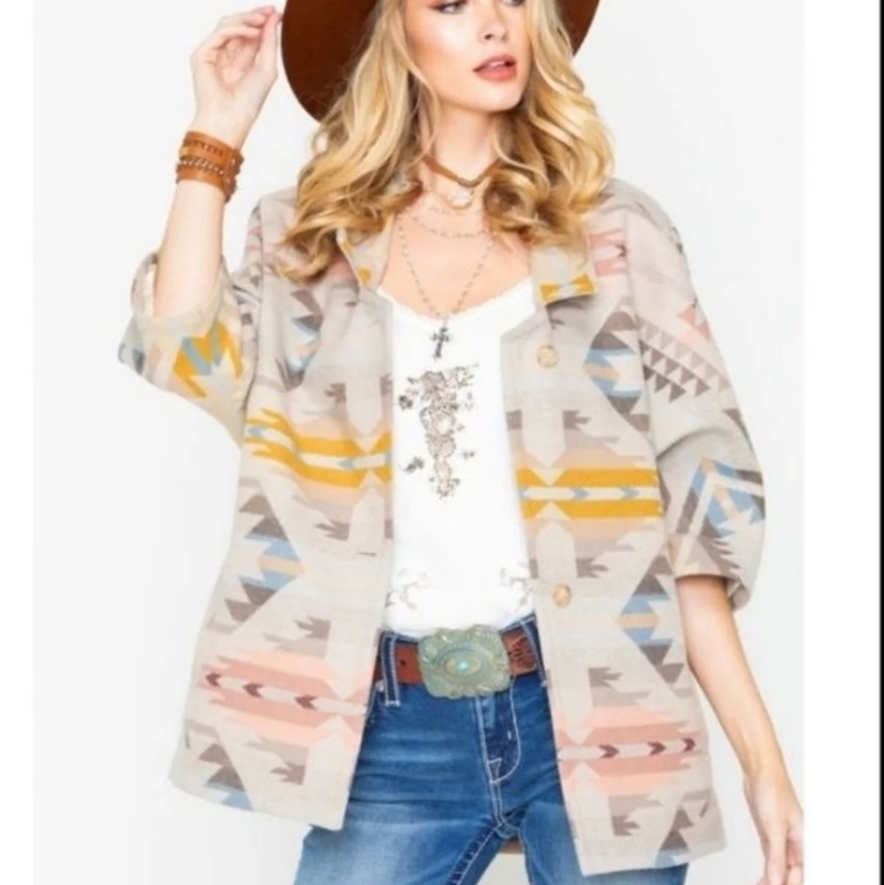 Pendleton Wool Jacket Nwt White Sands Pattern